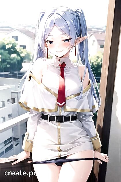 Blushingly Unzipped - Frieren's Classroom Seduction With Wet School Uniforms