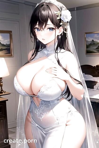 Busty Bride Takes Control in Her Wedding Night Temptation Feast