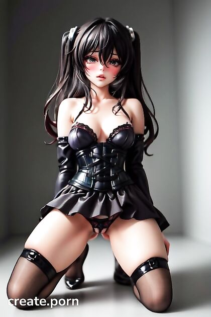 Gothic Blush - Upskirt Peek at Kneeling Lala from To LOVE-ru's Dark Depths