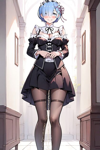 Hentai AI Porn Featuring Small-Assed Rem from Re Zero in Formal Wear