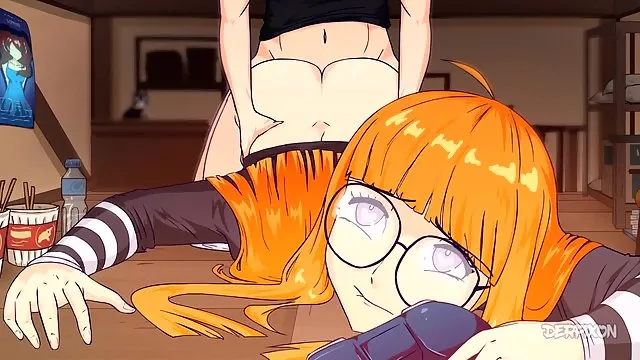 Cartoon Banged Hard - Persona 5 HeartSwitch - Nerdy gamer girl banged hard while playing VR game  - cartoon porn | HentaiSmile.com